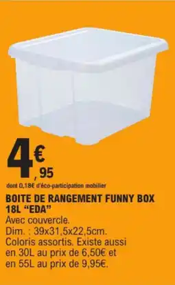 E.Leclerc Boite de rangement funny box eda offre
