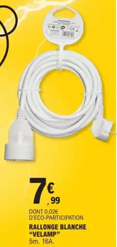 E.Leclerc Rallonge blanche velamp offre