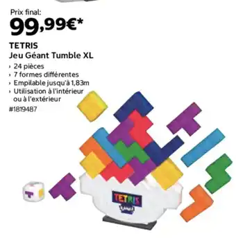 Tetris jeu géant tumble xl