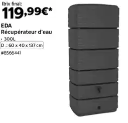 Costco Eda récupérateur d'eau offre