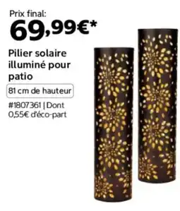 Costco Pilier solaire illuminé pour patio offre