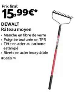 Costco Dewalt râteau moyen offre