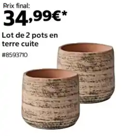 Costco Lot de 2 pots en terre cuite offre