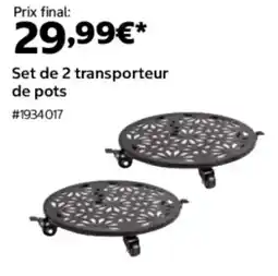 Costco Set de 2 transporteur de pots offre