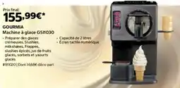 Costco Gourmia machine à glace gs11030 offre