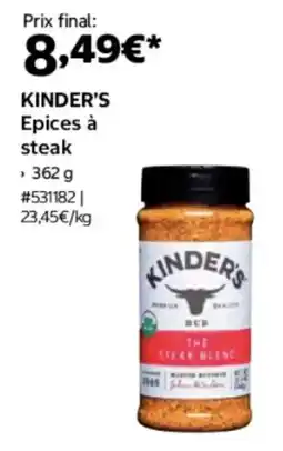 Costco Kinder's epices à steak offre