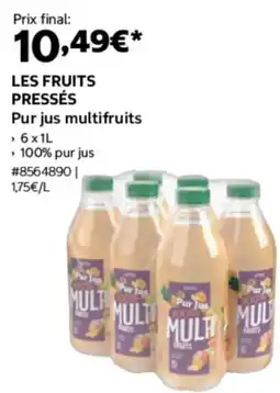 Costco Les fruits pressés pur jus multifruits offre
