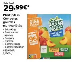 Costco Pom'potes compotes gourdes multivariétés offre