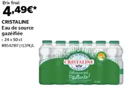 Costco Cristaline eau de source gazéifiée offre