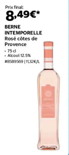 Costco Berne intemporelle rosé côtes de provence offre