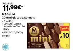 Costco Magnum 20 mini glaces bâtonnets offre