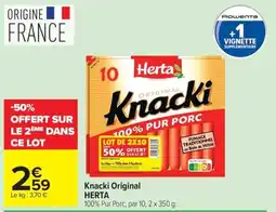 Carrefour Market Knacki original herta offre