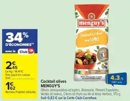 Carrefour Market Cocktail olives menguy's offre