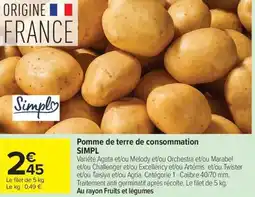Carrefour Market Pomme de terre de consommation simpl offre
