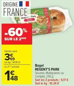 Carrefour Market Bagel regent's park offre