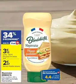 Carrefour Market Mayonnaise bénédicta offre