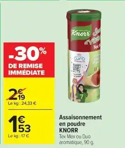Carrefour Market Assaisonnement en poudre knorr offre