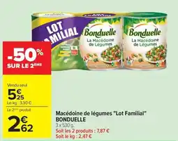 Carrefour Market Macédoine de légumes lot familial bonduelle offre