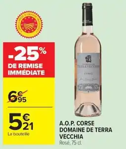 Carrefour Market A.o.p. corse domaine de terra vecchia offre