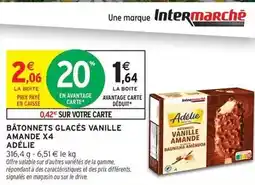 Intermarché Signal - bâtonnets glacés vanille amande x4 offre