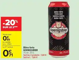Carrefour Market Bière forte koenigsbier offre