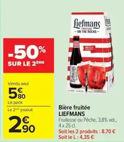 Carrefour Market Bière fruitée liefmans offre