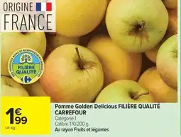 Carrefour Market Pomme golden delicious filière qualité carrefour offre