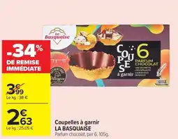 Carrefour Market Coupelles à garnir la basquaise offre