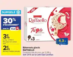Carrefour Market Bâtonnets glacés raffaello offre