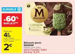 Carrefour Market Bâtonnets glacés magnum offre