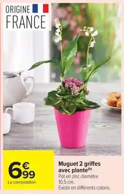 Carrefour Market Muguet 2 griffes avec plante offre