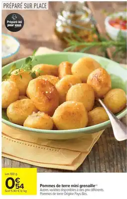 Carrefour Market Pommes de terre mini grenaille offre