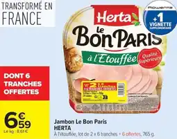 Carrefour Market Jambon le bon paris herta offre