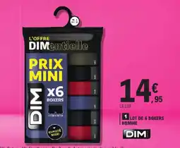 E.Leclerc Dim lot de 6 boxers homme offre