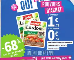 E.Leclerc Herta lardons nature conservation sans nitrite offre