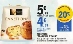 E.Leclerc Tradizioni d'italia panettone offre