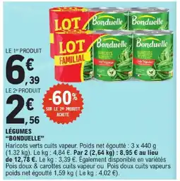 E.Leclerc Bonduelle légumes offre