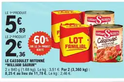 E.Leclerc William saurin le cassoulet mitonné offre
