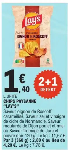 E.Leclerc Lay's chips paysanne offre