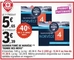 E.Leclerc Ronde des mers saumon fumé de norvège offre