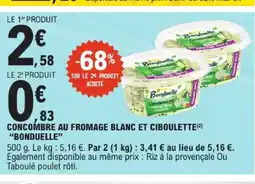 E.Leclerc Bonduelle concombre au fromage blanc et ciboulette offre
