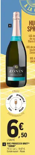 E.Leclerc Zonin doc prosecco brut offre