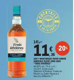 E.Leclerc Trois rivières rhum ambré agricole élevé sous bois offre