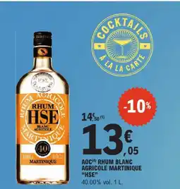 E.Leclerc Hse aoc rhum blanc agricole martinique offre