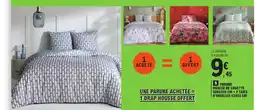 E.Leclerc Parure housse de couette 200x200 cm + 2 taies d'oreiller 63x63 cm offre
