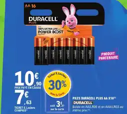E.Leclerc Duracell piles duracell plus aa x16 offre