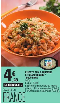 E.Leclerc Delpierre risotto aux 2 saumons et champignons offre