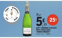 E.Leclerc Henri ehrhart aop crémant d'alsace brut excellence offre