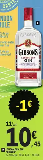 E.Leclerc Gibson london dry gin offre
