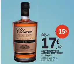 E.Leclerc Clément rhum vieux agricole martinique offre